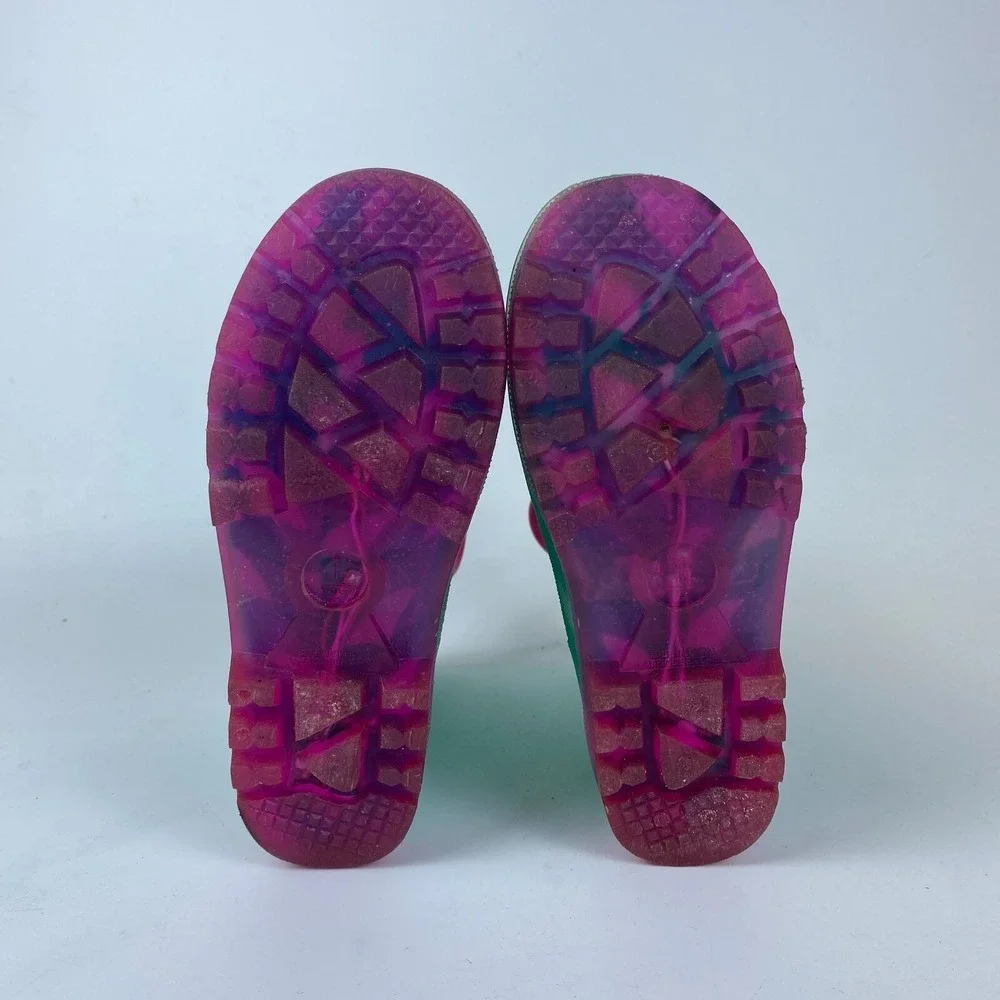Lilly‎ of New York Loop Handle Rain Boots Toddler Girls Size 1 Mint Green Rubber
